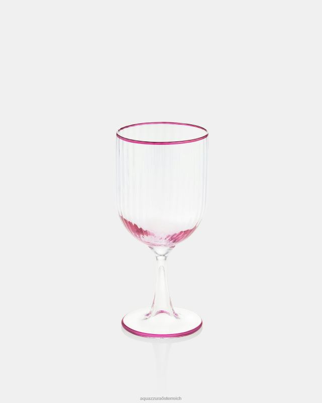 Aquazzura gestreiftes Weißweinglas Rosa 8TR48541